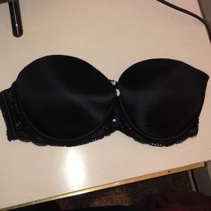 PINK/Victoria’s Secret Black Sequin Multi Way Bra